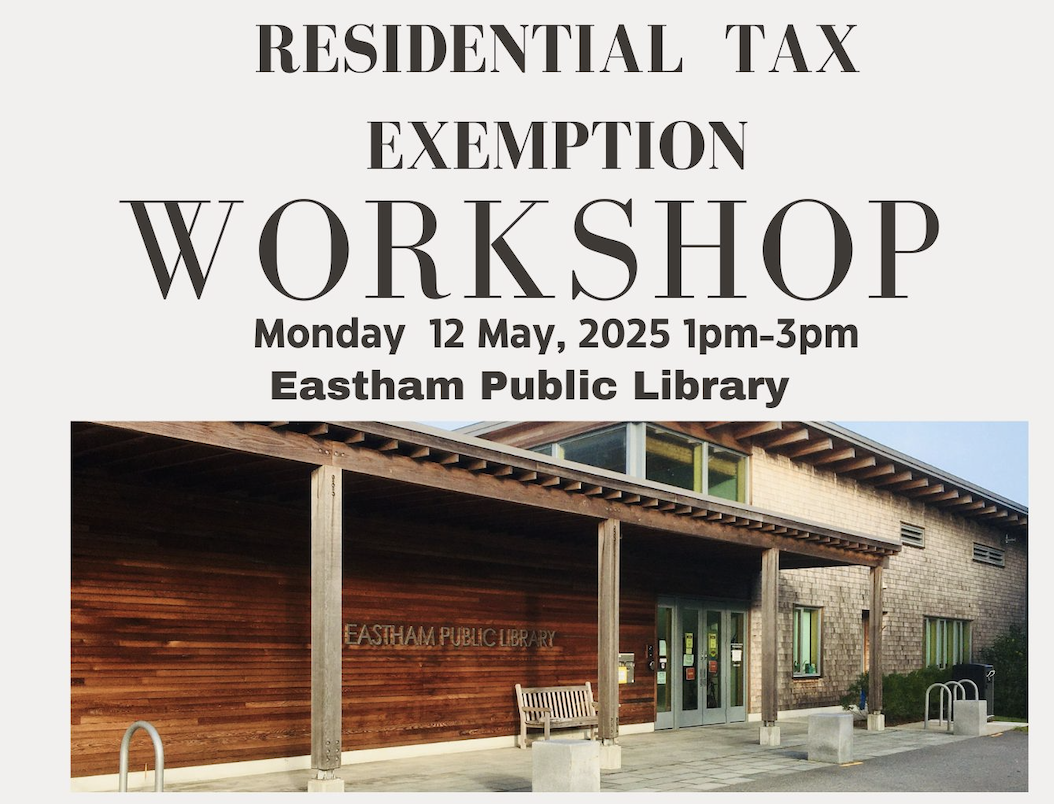 mon 12 may 2025: residential tax exemption workshop